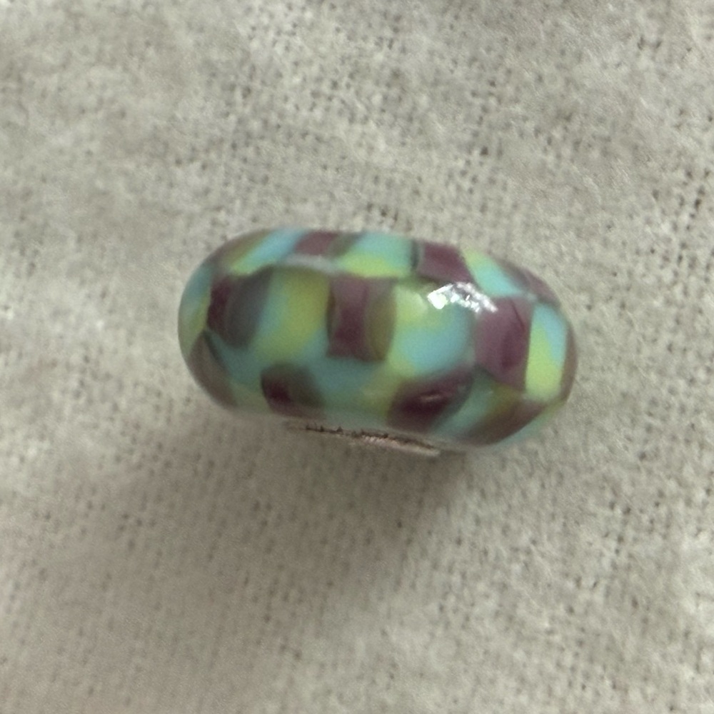 Authentic Trollbeads Murano Multicolor Glass Bead Charm